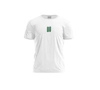 Bona Basics, Imprimé Numériquement, T-Shirt Basique pour Homme, 100% Coton, Blanc, Décontracté, Hauts pour Homme, Taille: M