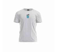 Bona Basics, Imprimé Numériquement, T-Shirt Basique pour Homme, 70% Coton, 30% Polyester, Gris, Décontracté, Hauts pour Homme, Taille: M