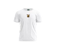 Bona Basics, T-Shirt Basique imprimé numérique,%100 Coton, Blanc, Décontracté pour Homme, Taille : M, Blanc., M