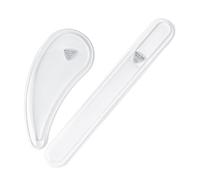 Bona Fide Beauty Ergo Czech Glass Nail File Set - Ergo File Manicure Tools (Clear). Curved Nail Tool for Natural Nails