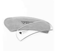 Bona Fide Beauty Ergo Czech Glass Nail Files with Sleeves, 2-Piece Set with Straight File and Curved File (MOON)