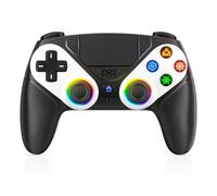 Bonacell Manette sans fil RGB pour PS5 Pro/Slim/PC, palettes arrière et haut-parleur, mouvement sur 6 axes, double vibration, pavé tactile Turbo/Marco, prise audio 3,5 mm