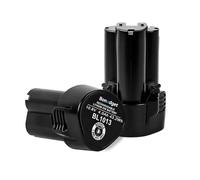 Bonadget Lot de 2 batteries de rechange BL1013 4000 mAh pour Makita BL1013, BL1014, 194550-6, 194551-4, 194588-1, 195332-9, DF030D, DF330D, LCT203W, TD090D, TWWWC. 100D UHH. 200D