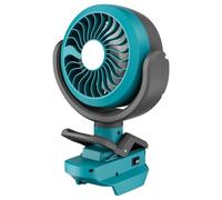 Bonadget Ventilateur sans fil 2 en 1 pour batterie Ma-kita 18 V (sans batterie), ventilateur portable à clipser avec 2 modes de luminosité et 2 vitesses pour l'extérieur, le camping, la maison et le
