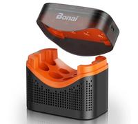 BONAI Chargeur de Piles 8 Emplacements Indépendants AA AAA Ni-MH, Chargeur USB Type-C Intelligent avec Couvercle Magnétique, Voyants LED et Dissipation Thermique