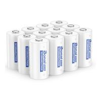 BONAI Piles CR123A Lithium 3V 1500mAh, Lot de 12, Low Self-Discharge Battery pour Flashlights, Cameras, Toys, Microphones, Smart Instruments,Non Rechargeable