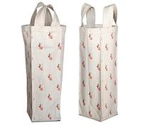 Bonamaison 50% Coton - 50% Polyester Imprimée Numériquement Vin Fourre-Tout Sacs, Sacs à Vin, Pochette Bouteille, Protecteur de Bouteille, Sac de Bouteille, Taille: 31 x 9 Cm