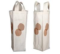 Bonamaison 50% Coton - 50% Polyester Imprimée Numériquement Vin Fourre-Tout Sacs, Sacs à Vin, Pochette Bouteille, Protecteur de Bouteille, Sac de Bouteille, Taille: 31 x 9 Cm