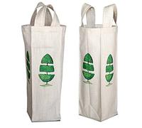 Bonamaison 50% Coton - 50% Polyester Imprimée Numériquement Vin Fourre-Tout Sacs, Sacs à Vin, Pochette Bouteille, Protecteur de Bouteille, Sac de Bouteille, Taille: 31 x 9 Cm