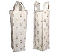 Bonamaison 50% Coton - 50% Polyester Imprimée Numériquement Vin Fourre-Tout Sacs, Sacs à Vin, Pochette Bouteille, Protecteur de Bouteille, Sac de Bouteille, Taille: 31 x 9 Cm