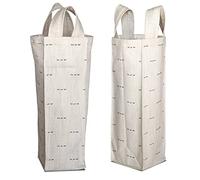 Bonamaison 50% Coton - 50% Polyester Imprimée Numériquement Vin Fourre-Tout Sacs, Sacs à Vin, Pochette Bouteille, Protecteur de Bouteille, Sac de Bouteille, Taille: 31 x 9 Cm