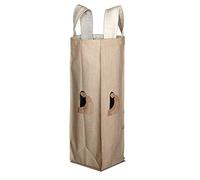 Bonamaison 50% Coton - 50% Polyester Imprimée Numériquement Vin Fourre-Tout Sacs, Sacs à Vin, Pochette Bouteille, Protecteur de Bouteille, Sac de Bouteille, Taille: 31 x 9 Cm