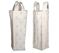 Bonamaison 50% Coton - 50% Polyester Imprimée Numériquement Vin Fourre-Tout Sacs, Sacs à Vin, Pochette Bouteille, Protecteur de Bouteille, Sac de Bouteille, Taille: 31 x 9 Cm
