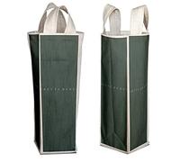 Bonamaison 50% Coton - 50% Polyester Imprimée Numériquement Vin Fourre-Tout Sacs, Sacs à Vin, Pochette Bouteille, Protecteur de Bouteille, Sac de Bouteille, Taille: 31 x 9 Cm