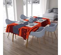 Bonamaison, Anti-moisissure, Séchage Rapide, Résistant aux Taches, Lavable en Machine, 100% Polyester Nappe de Table, Bordeaux Orange, 140 x 200 Cm - Conçu et Fabriqué en Turquie