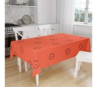 Bonamaison, Anti-moisissure, Séchage Rapide, Résistant aux Taches, Lavable en Machine, 100% Polyester Nappe de Table, Bordeaux Orange, 140 x 160 Cm - Conçu et Fabriqué en Turquie