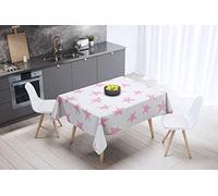 Bonamaison, Anti-moisissure, Séchage Rapide, Résistant aux Taches, Lavable en Machine, 100% Polyester Nappe de Table, Motif aléatoire, 140 x 140 Cm - Conçu et Fabriqué en Turquie