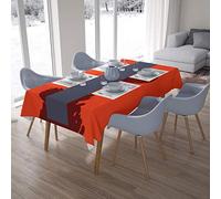 Bonamaison, Anti-moisissure, Séchage Rapide, Résistant aux Taches, Lavable en Machine, 100% Polyester Nappe de Table, Bordeaux Orange, 140 x 200 Cm - Conçu et Fabriqué en Turquie TRGCTC103054X200