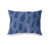 BonaMaison Bleu Housse de Coussin Motif, Taie d'oreiller pour Lit Voiture Canapé Maison Salon Chambre, Décoration D'intérieur, 35x50 Cm - Conçu et Fabriqué en Turquie