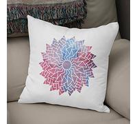 Bonamaison, Housse de Coussin Décorative - 50% Coton 50% Polyester - Fermeture éclair cachée, Dimensions: 43x43 Cm - Conçu et fabriqué en Turquie