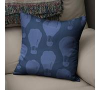 BonaMaison Housse de Coussin Motif, Bleu Taie d'oreiller pour Lit Voiture Canapé Maison Salon Chambre, Décoration D'intérieur, 43x43cm - Conçu et Fabriqué en Turquie