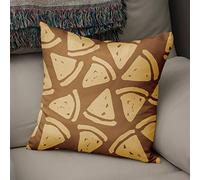 BonaMaison Housse de Coussin Motif, Tons Bruns Taie d'oreiller pour Lit Voiture Canapé Maison Salon Chambre, Décoration D'intérieur, 43x43cm - Conçu et Fabriqué en Turquie