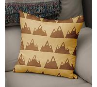 BonaMaison Housse de Coussin Motif, Tons Bruns Taie d'oreiller pour Lit Voiture Canapé Maison Salon Chambre, Décoration D'intérieur, 43x43cm - Conçu et Fabriqué en Turquie