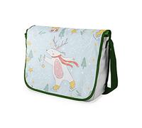 Bonamaison Imprimés Numériquement Sacs de Messager avec Bracelet Kaki pour Étudiants, Sacs D'école pour Filles et Garçons, Sacs à Bandoulière, Retour à l'école, Taille: 29x36 cm