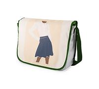 Bonamaison Imprimés Numériquement Sacs de Messager avec Bracelet Kaki pour Étudiants, Sacs D'école pour Filles et Garçons, Sacs à Bandoulière, Retour à l'école, Taille: 29x36 cm