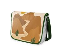 Bonamaison Imprimés Numériquement Sacs de Messager avec Bracelet Kaki pour Étudiants, Sacs D'école pour Filles et Garçons, Sacs à Bandoulière, Retour à l'école, Taille: 29x36 cm
