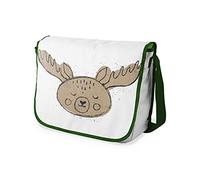 Bonamaison Imprimés Numériquement Sacs de Messager avec Bracelet Kaki pour Étudiants, Sacs D'école pour Filles et Garçons, Sacs à Bandoulière, Retour à l'école, Taille: 29x36 cm