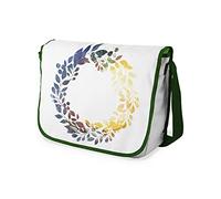 Bonamaison Imprimés Numériquement Sacs de Messager avec Bracelet Kaki pour Étudiants, Sacs D'école pour Filles et Garçons, Sacs à Bandoulière, Retour à l'école, Taille: 29x36 cm
