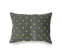 BonaMaison Jaune Fluo-Fumée Housse de Coussin Motif, Taie d'oreiller pour Lit Voiture Canapé Maison Salon Chambre, Décoration D'intérieur, 35x50 Cm - Conçu et Fabriqué en Turquie