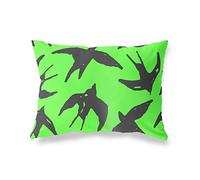 BonaMaison Néon Vert-Fumée Housse de Coussin Motif, Taie d'oreiller pour Lit Voiture Canapé Maison Salon Chambre, Décoration D'intérieur, 45x60 Cm - Conçu et Fabriqué en Turquie