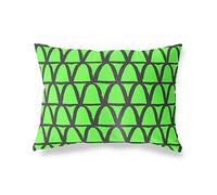 BonaMaison Néon Vert-Fumée Housse de Coussin Motif, Taie d'oreiller pour Lit Voiture Canapé Maison Salon Chambre, Décoration D'intérieur, 35x50 Cm - Conçu et Fabriqué en Turquie