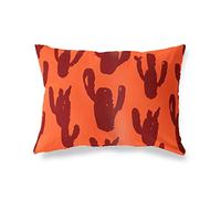 BonaMaison Orange-Bordeaux Housse de Coussin Motif, Taie d'oreiller pour Lit Voiture Canapé Maison Salon Chambre, Décoration D'intérieur, 35x50 Cm - Conçu et Fabriqué en Turquie