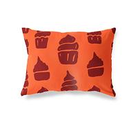 BonaMaison Orange-Bordeaux Housse de Coussin Motif, Taie d'oreiller pour Lit Voiture Canapé Maison Salon Chambre, Décoration D'intérieur, 35x50 Cm - Conçu et Fabriqué en Turquie