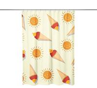 Bonamaison, Rideau de Douche Imprimé Numériquement, Anneaux de Rideau de Douche Inclus, 1 Pièce, 140X200 Cm - Conçu et fabriqué en Turquie