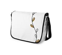 Bonamaison Sac à bandoulière pour école avec bandoulière Noire pour étudiants, Sac à bandoulière, Sac à bandoulière pour Enfants, Filles, garçons, Taille : 29 x 36 cm