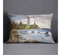 Bonamaison Taie d'oreiller/Housse De Coussin Décoratif Et Facile d'entretien, Fermeture Éclair Cachée, Dimensions : 35 X 50 Cm - Fabriqué en Turquie