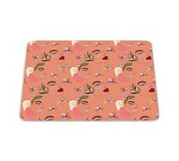 Bonamaison, Tapis de Souris Rectangle Imprimé Numériquement, Fond Antidérapant, pour Bureau et Maison, Taille: 22x18cm