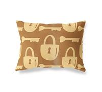 BonaMaison Tons Bruns Housse de Coussin Motif, Taie d'oreiller pour Lit Voiture Canapé Maison Salon Chambre, Décoration D'intérieur, 45x60 Cm - Conçu et Fabriqué en Turquie