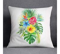 Bonamaison Un Housse Coussin Décoratif Et Facile d'entretien, Tissé/Polyester, Fermeture Éclair Cachée, Dimensions: 45 X 45 Cm - Conçu et fabriqué en Turquie