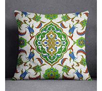 Bonamaison Un Housse Coussin Décoratif Et Facile d'entretien, Tissé/Polyester, Fermeture Éclair Cachée, Dimensions: 45 X 45 Cm - Conçu et fabriqué en Turquie