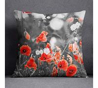 Bonamaison Un Housse Coussin Décoratif Et Facile d'entretien, Tissé/Polyester, Fermeture Éclair Cachée, Dimensions: 45 X 45 Cm - Conçu et fabriqué en Turquie