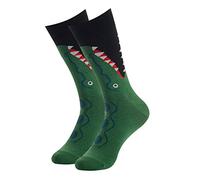 BONANGEL Chaussettes Homme Fantaisie Lot Chaussette Homme en Coton,Chaussettes et Multicolores,Cadeau Homme taille unique multicolor (1pair-CrocodileA)