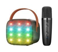 BONAOK Microphone Karaoké, Machines de karaoké Bluetooth pour Enfants et Adultes, Lecteur de Karaoké Portable, Microphone de Charge, Jouet électronique pour Enfants (Noir)