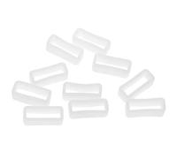Bonarty 10pcs Blanc Montre Bracelet en Silicone Garde Titulaire Retenue Anneau De Boucle De Retenue Cerceau - 20mm
