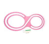 Bonarty 4pcs / Set 8 Forme Tricot Loom Set Craft Tool Kit Outil Classique De Fil à Tricoter - Rose