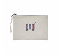 Bonateks, Clutches Pour Femme, Imprimé Numérique, Tissu En Toile, Mode Quotidienne, Beige, Taille: 25x18cm